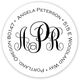 Script Monogram Round Address Labels in a Jar Image 2 of 2